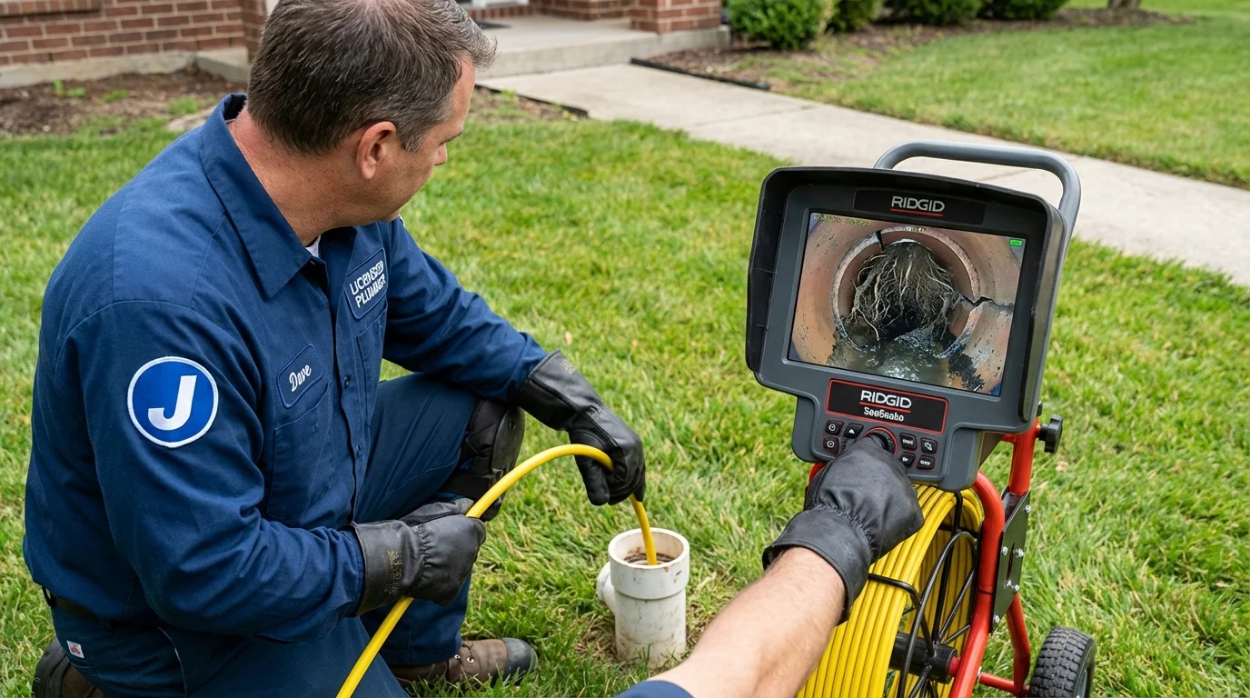 Sewer camera inspection being performed by Johns Plumbing LLC in Monsey